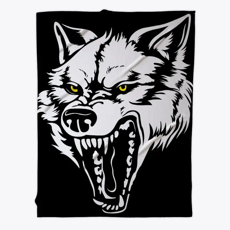 EWU Wolf Cozy Fleece Blanket